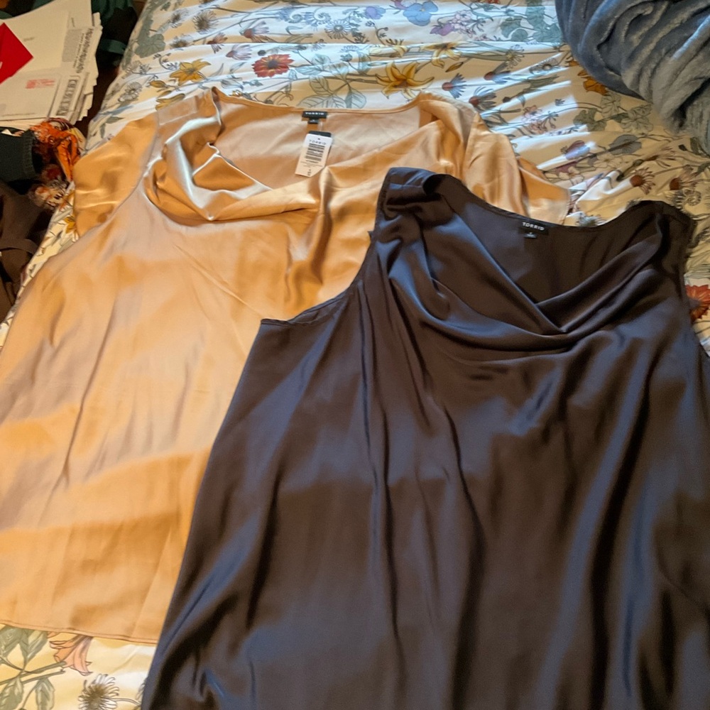 Elegant Gold and Gray Blouses